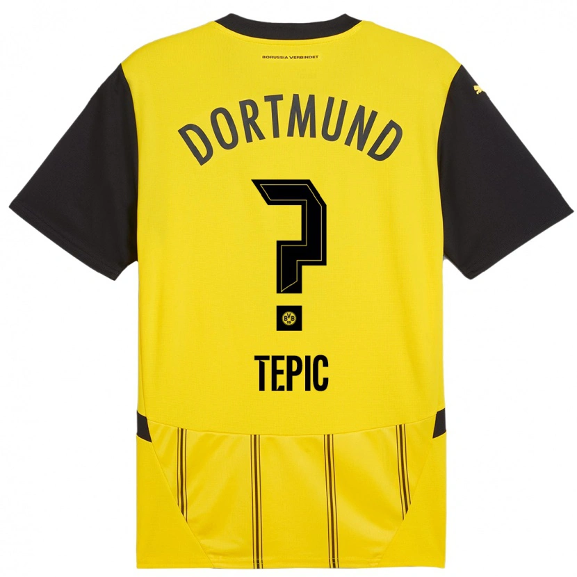 DanxenメンズLyon Tepic#0黄 黒ホームシャツ2024/25ジャージーユニフォーム