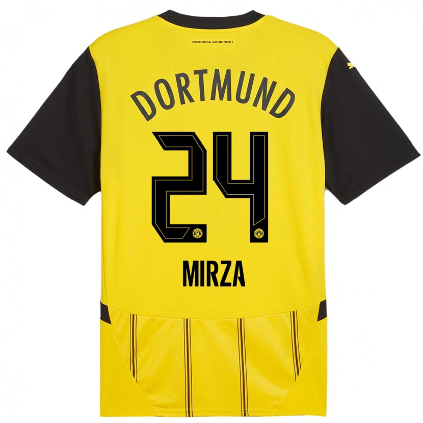 DanxenメンズMarwan-Omir Mirza#24黄 黒ホームシャツ2024/25ジャージーユニフォーム