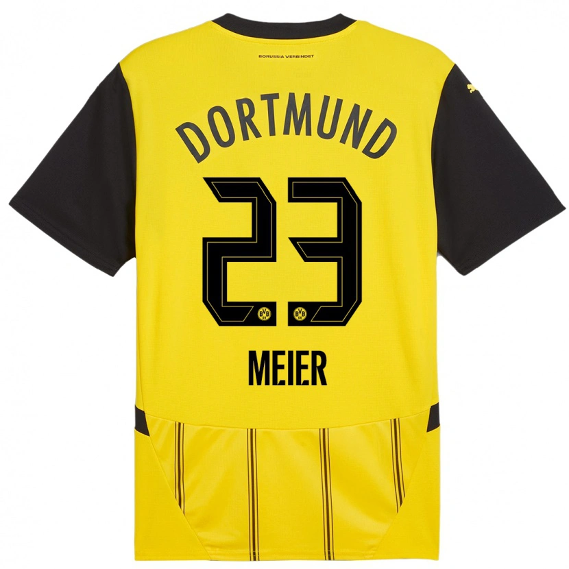 DanxenメンズMaximilian Meier#23黄 黒ホームシャツ2024/25ジャージーユニフォーム