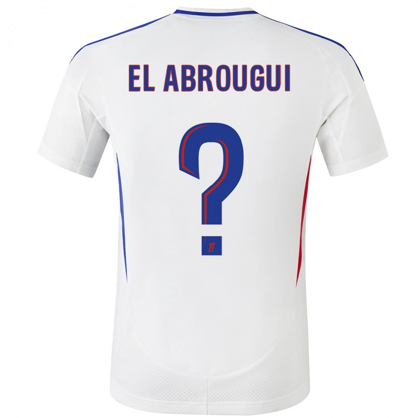 DanxenメンズWassim El Abrougui#0ホワイト ブルーホームシャツ2024/25ジャージーユニフォーム