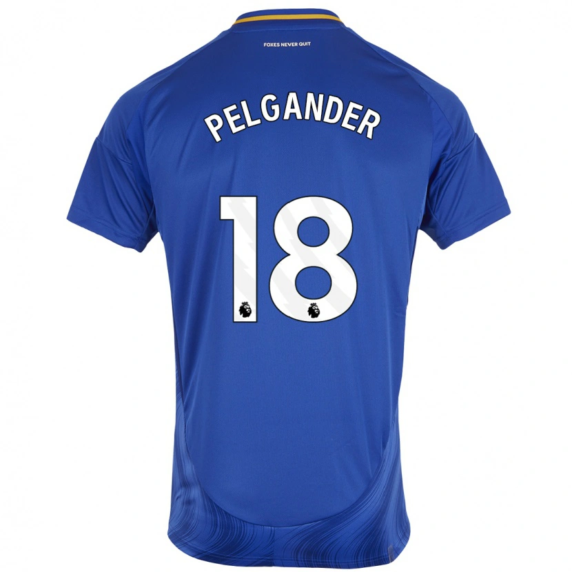DanxenメンズEmilia Pelgander#18ブルーホワイトホームシャツ2024/25ジャージーユニフォーム