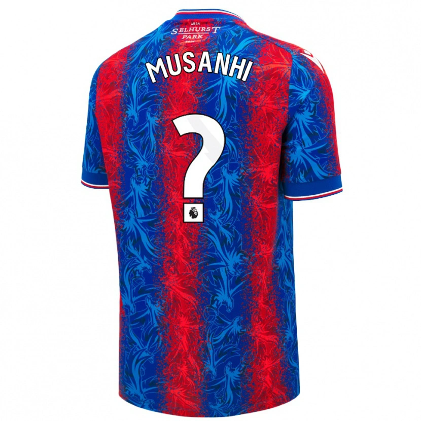 DanxenメンズKurai Musanhi#0赤青のストライプホームシャツ2024/25ジャージーユニフォーム