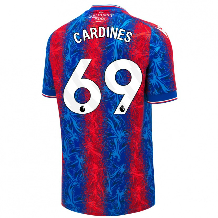 DanxenメンズRio Cardines#69赤青のストライプホームシャツ2024/25ジャージーユニフォーム