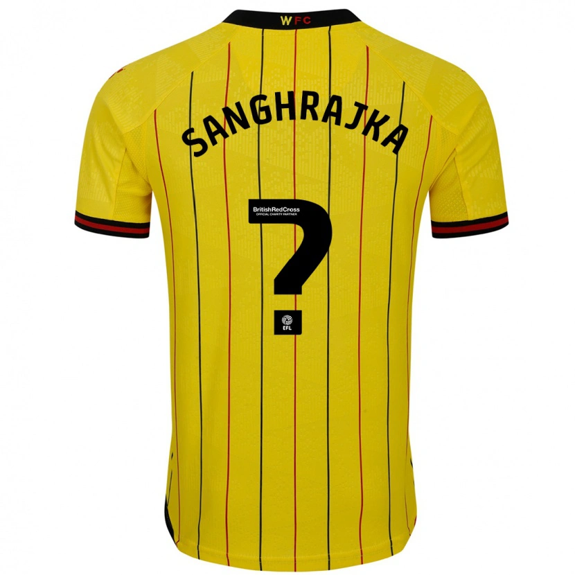 DanxenメンズAmar Sanghrajka#0黄 黒ホームシャツ2024/25ジャージーユニフォーム