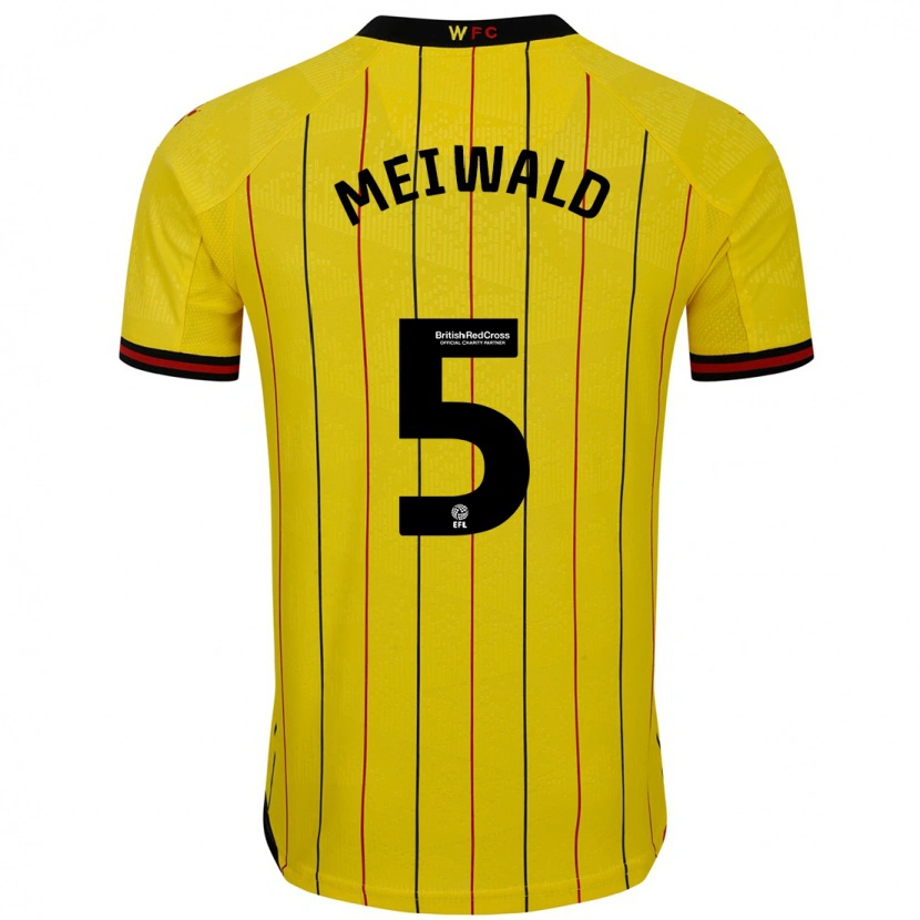 DanxenメンズAnne Meiwald#5黄 黒ホームシャツ2024/25ジャージーユニフォーム