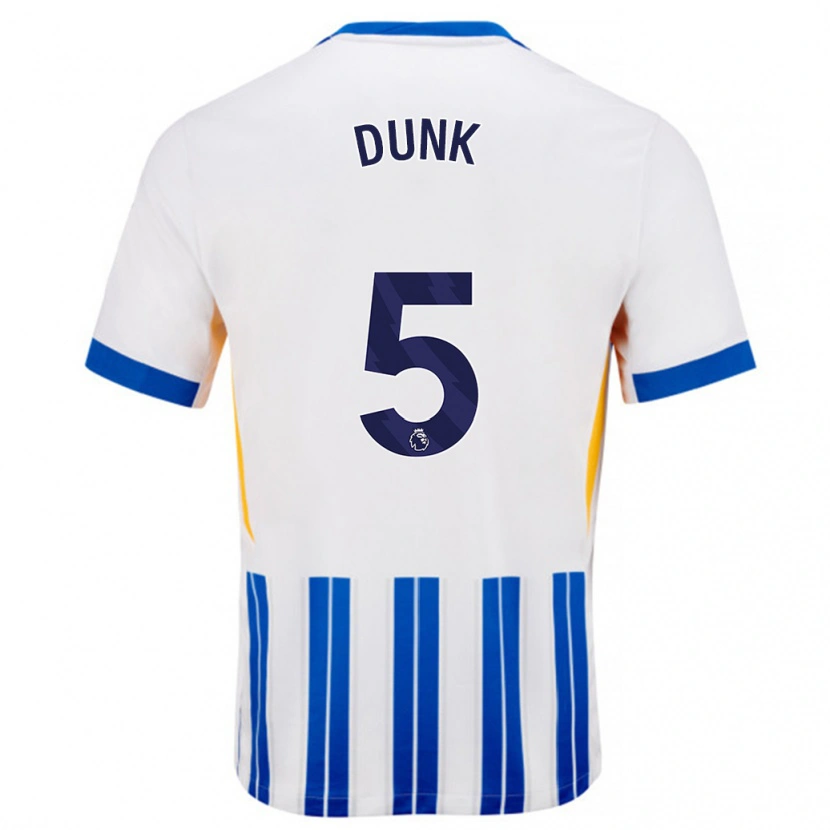 Danxenメンズルイス・ダンク#5白青のピンストライプホームシャツ2024/25ジャージーユニフォーム