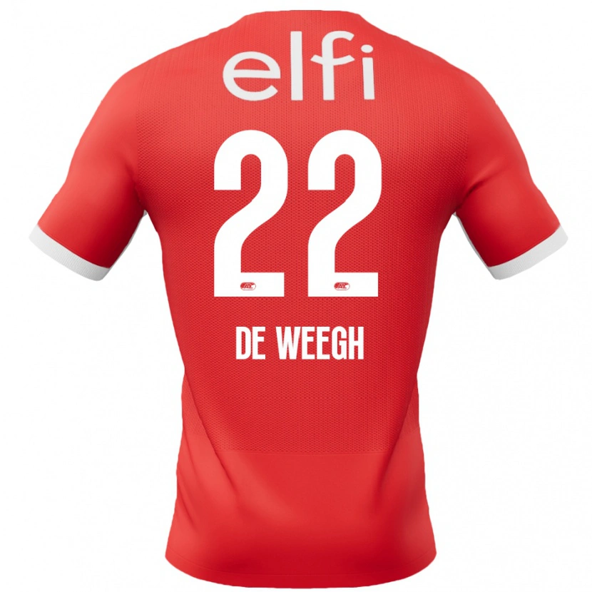DanxenメンズBo Op De Weegh#22赤 白ホームシャツ2024/25ジャージーユニフォーム