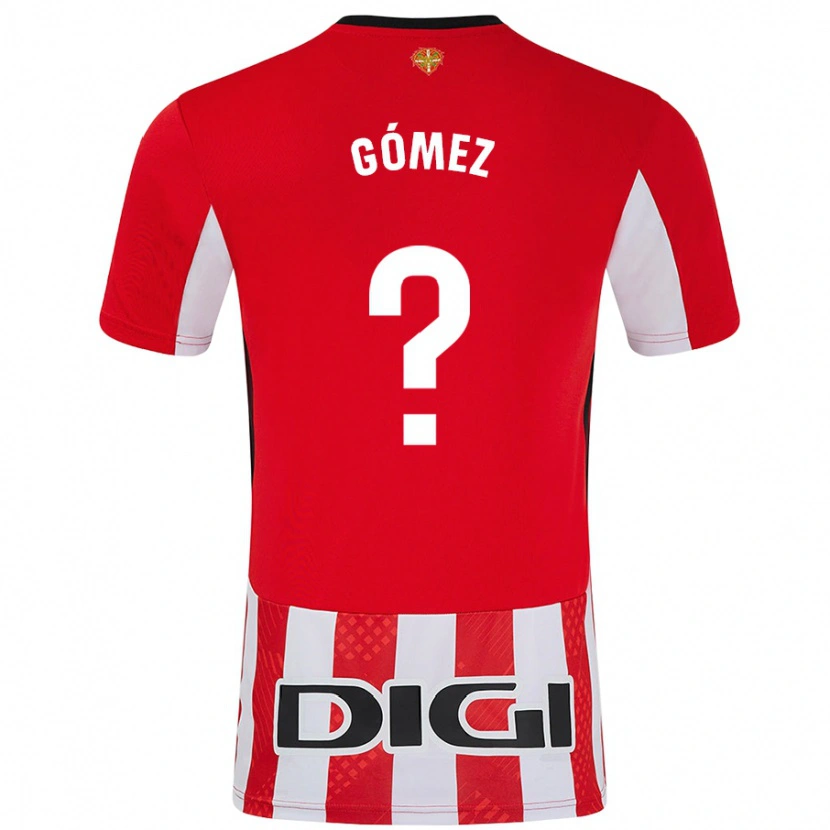 DanxenメンズXabi Gómez#0赤 白ホームシャツ2024/25ジャージーユニフォーム