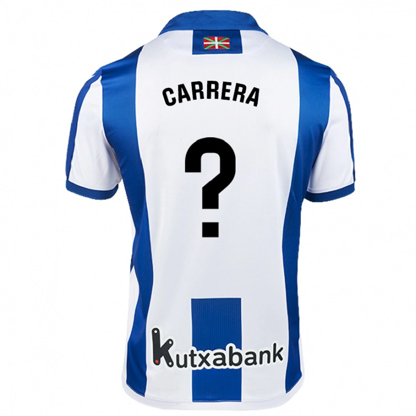 DanxenメンズGorka Carrera#0ホワイト ブルーホームシャツ2024/25ジャージーユニフォーム