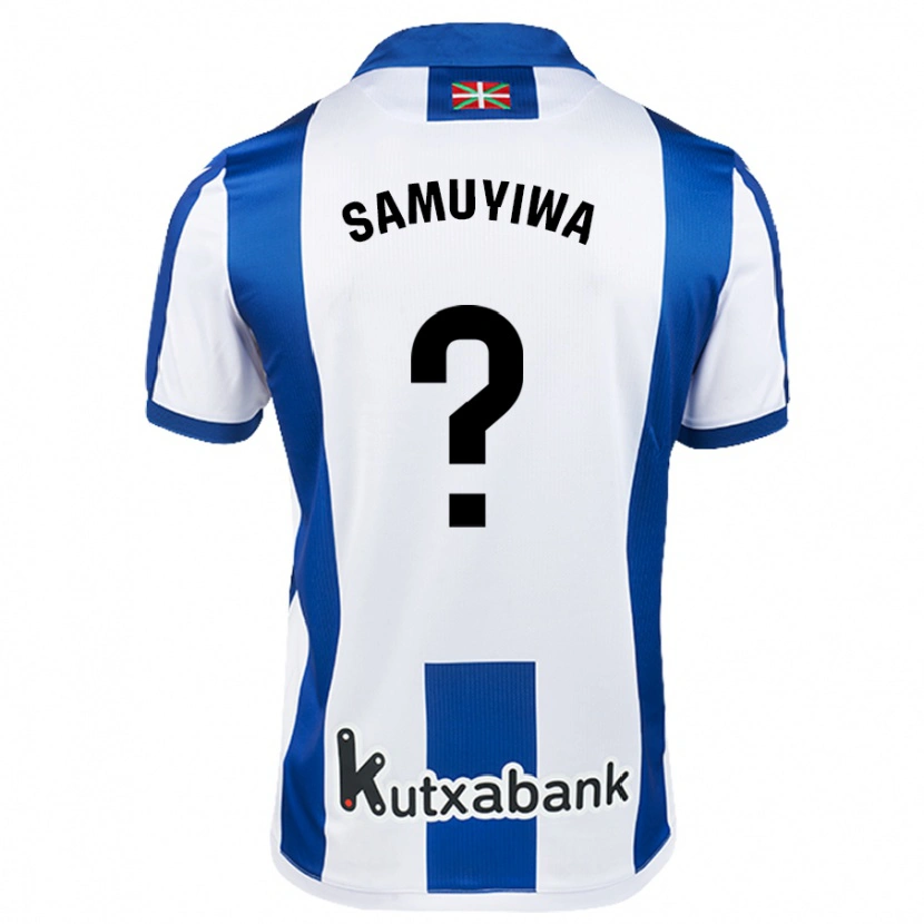 DanxenメンズSantino Samuyiwa#0ホワイト ブルーホームシャツ2024/25ジャージーユニフォーム