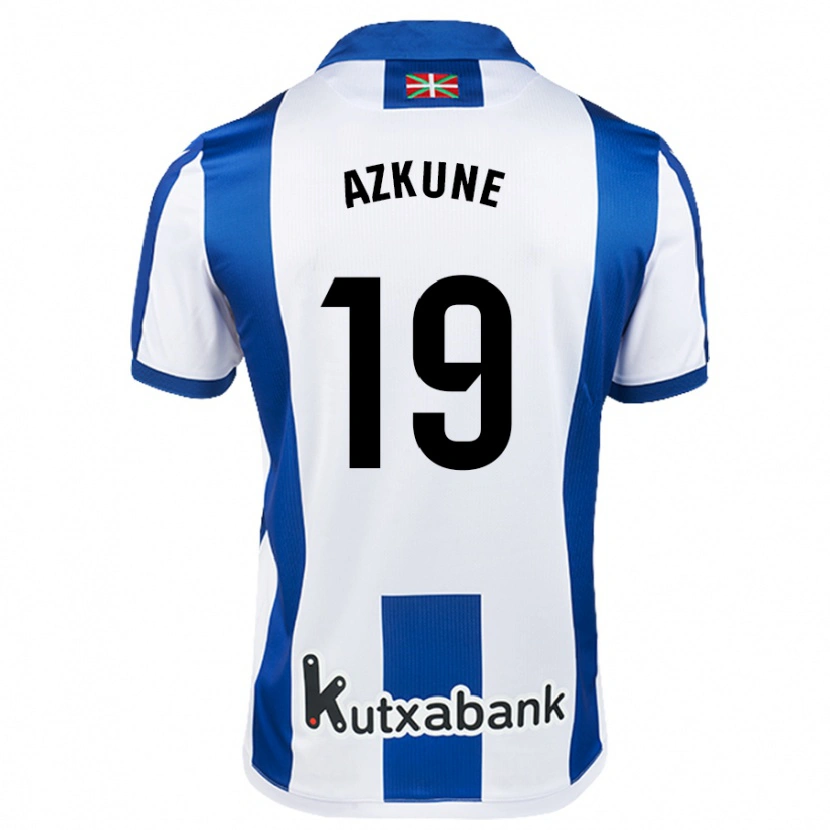 DanxenメンズEkain Azkune#19ホワイト ブルーホームシャツ2024/25ジャージーユニフォーム