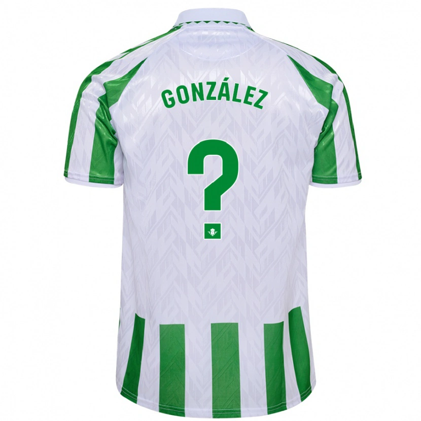 DanxenメンズManu González#0緑と白のストライプホームシャツ2024/25ジャージーユニフォーム