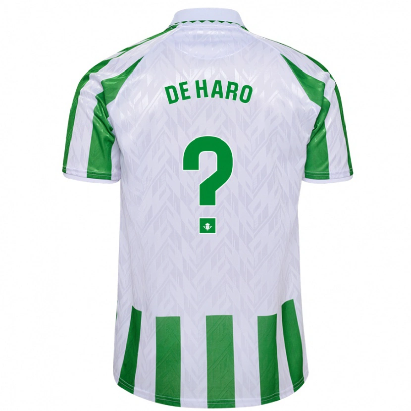 DanxenメンズAlberto De Haro#0緑と白のストライプホームシャツ2024/25ジャージーユニフォーム