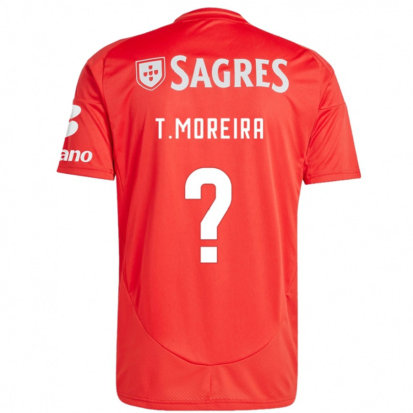 DanxenメンズTomás Moreira#0赤 白ホームシャツ2024/25ジャージーユニフォーム