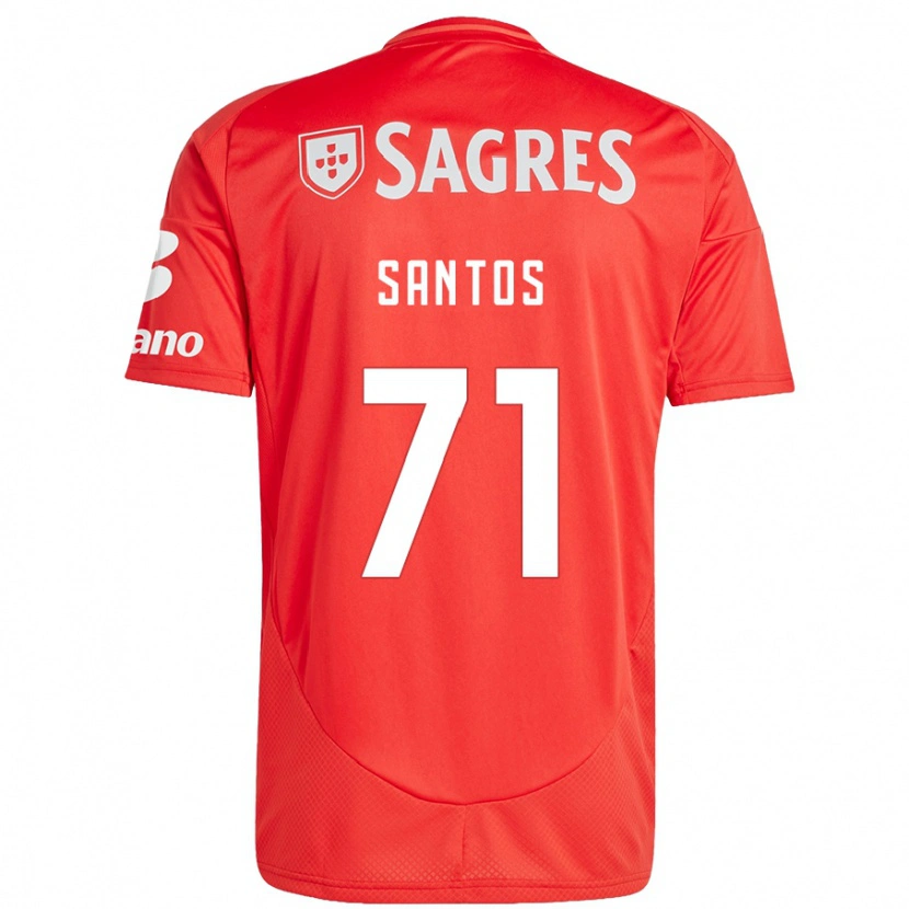 DanxenメンズLeandro Santos#71赤 白ホームシャツ2024/25ジャージーユニフォーム