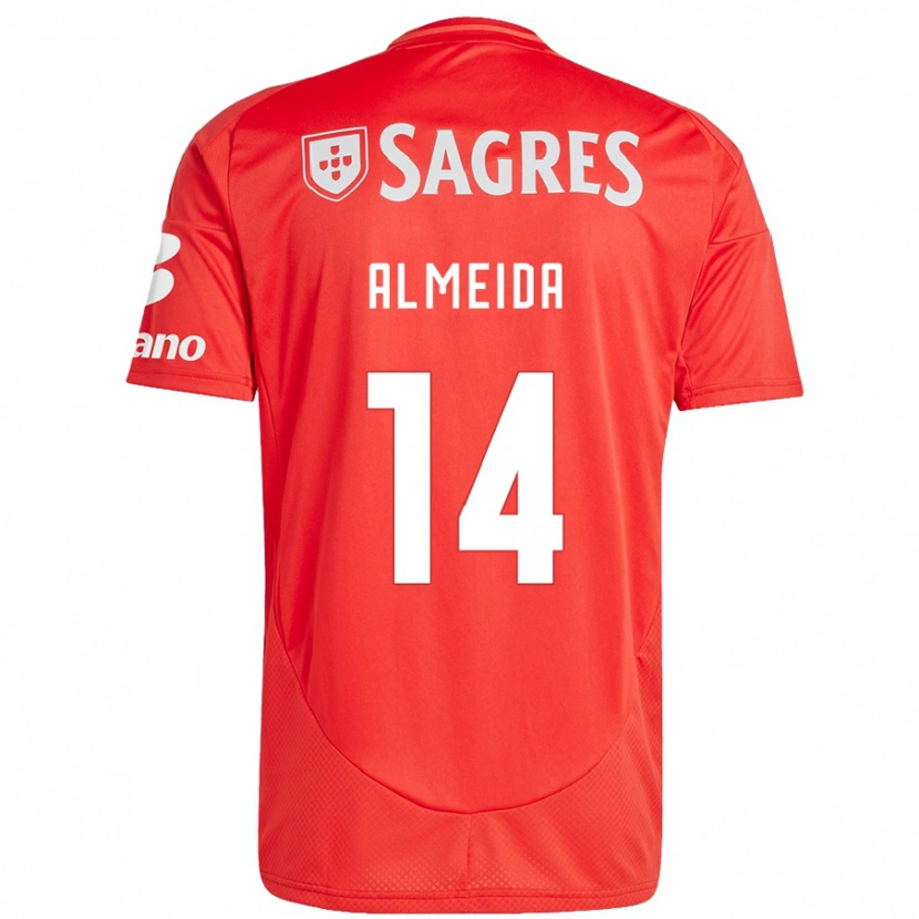 DanxenメンズLetícia Almeida#14赤 白ホームシャツ2024/25ジャージーユニフォーム