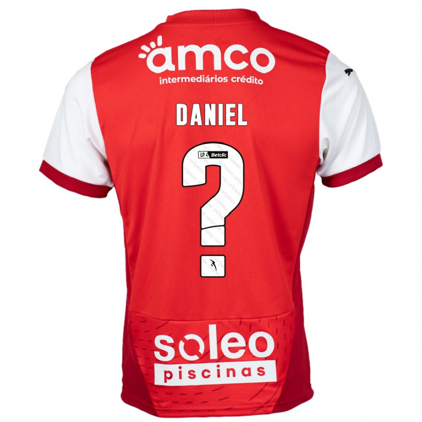 DanxenメンズPaulo Daniel#0赤 白ホームシャツ2024/25ジャージーユニフォーム