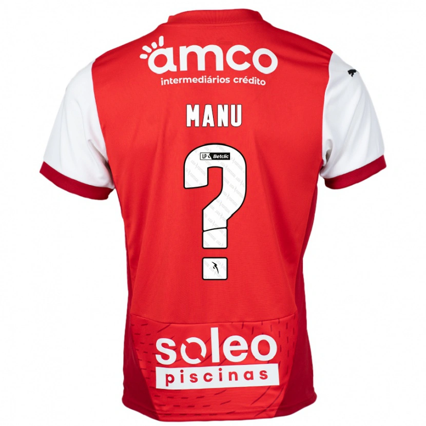 DanxenメンズManu Teixeira#0赤 白ホームシャツ2024/25ジャージーユニフォーム