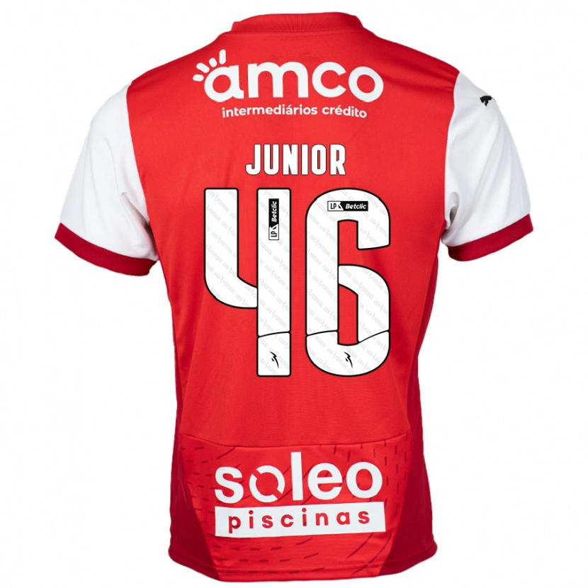 DanxenメンズMário Junior#46赤 白ホームシャツ2024/25ジャージーユニフォーム