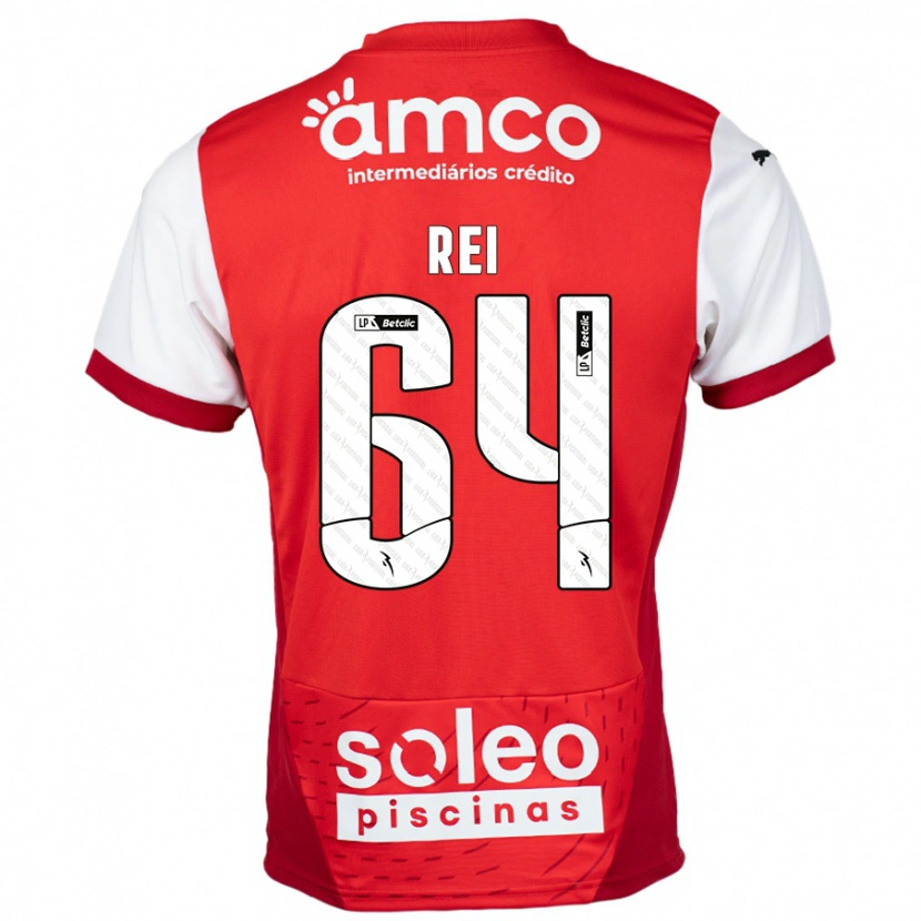 DanxenメンズRicardo Rei#64赤 白ホームシャツ2024/25ジャージーユニフォーム