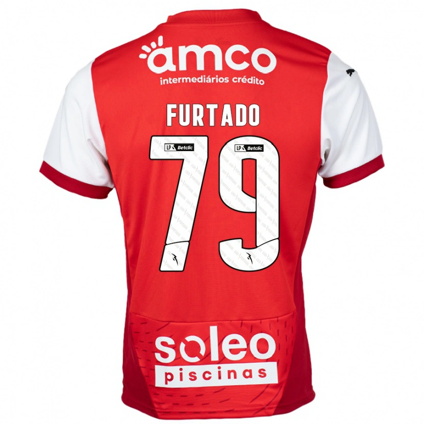 DanxenメンズRúben Furtado#79赤 白ホームシャツ2024/25ジャージーユニフォーム
