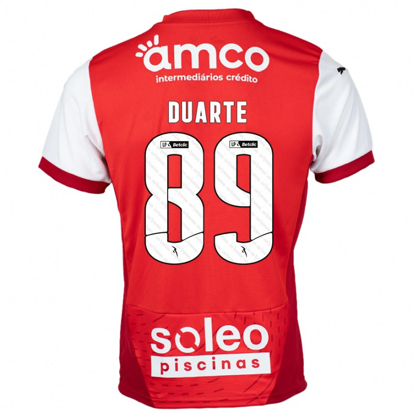 DanxenメンズAfonso Duarte#89赤 白ホームシャツ2024/25ジャージーユニフォーム