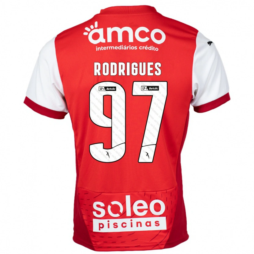 DanxenメンズDinis Rodrigues#97赤 白ホームシャツ2024/25ジャージーユニフォーム
