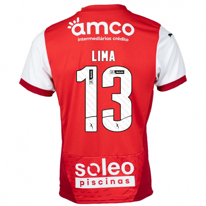 DanxenメンズAline Lima#13赤 白ホームシャツ2024/25ジャージーユニフォーム