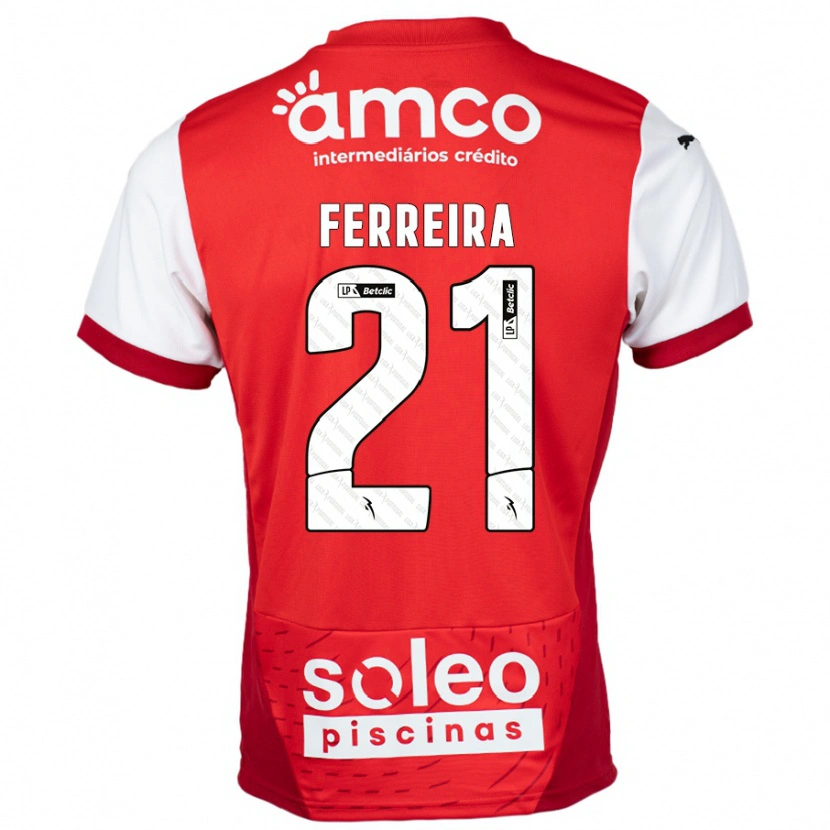 DanxenメンズAna Carolina Ferreira#21赤 白ホームシャツ2024/25ジャージーユニフォーム