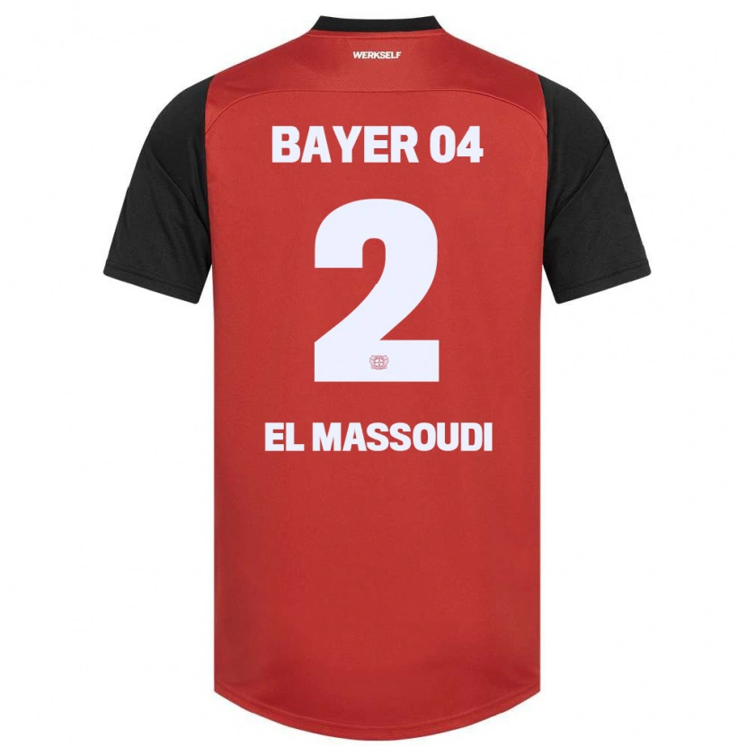 DanxenメンズNassim El Massoudi#2赤黒ホームシャツ2024/25ジャージーユニフォーム