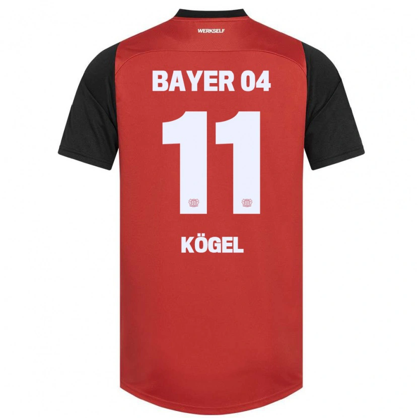 DanxenメンズKristin Kögel#11赤黒ホームシャツ2024/25ジャージーユニフォーム