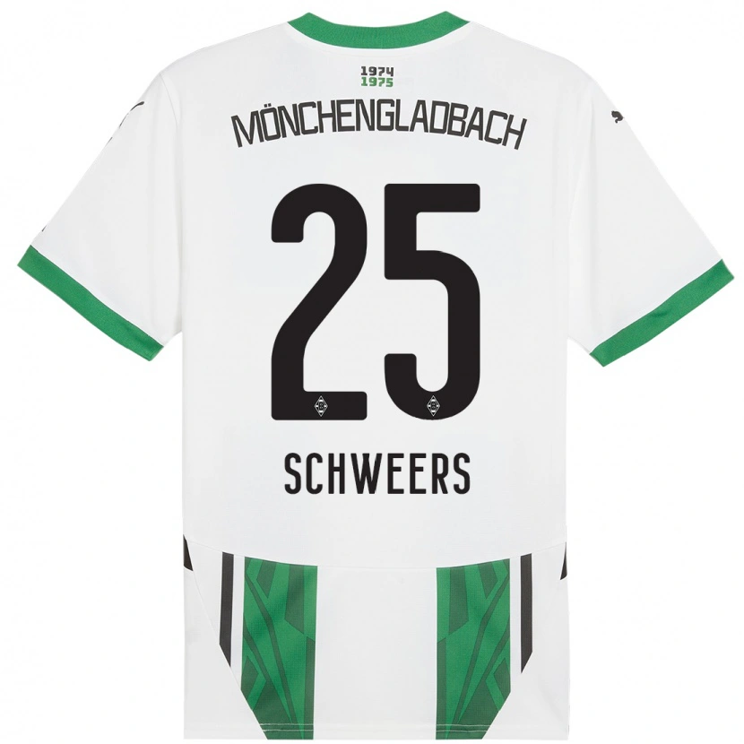 DanxenメンズLion Schweers#25白緑ホームシャツ2024/25ジャージーユニフォーム