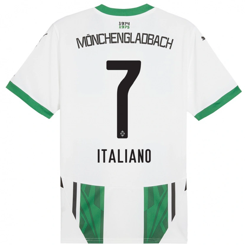 Danxenメンズジェイコブ・イタリアーノ#7白緑ホームシャツ2024/25ジャージーユニフォーム