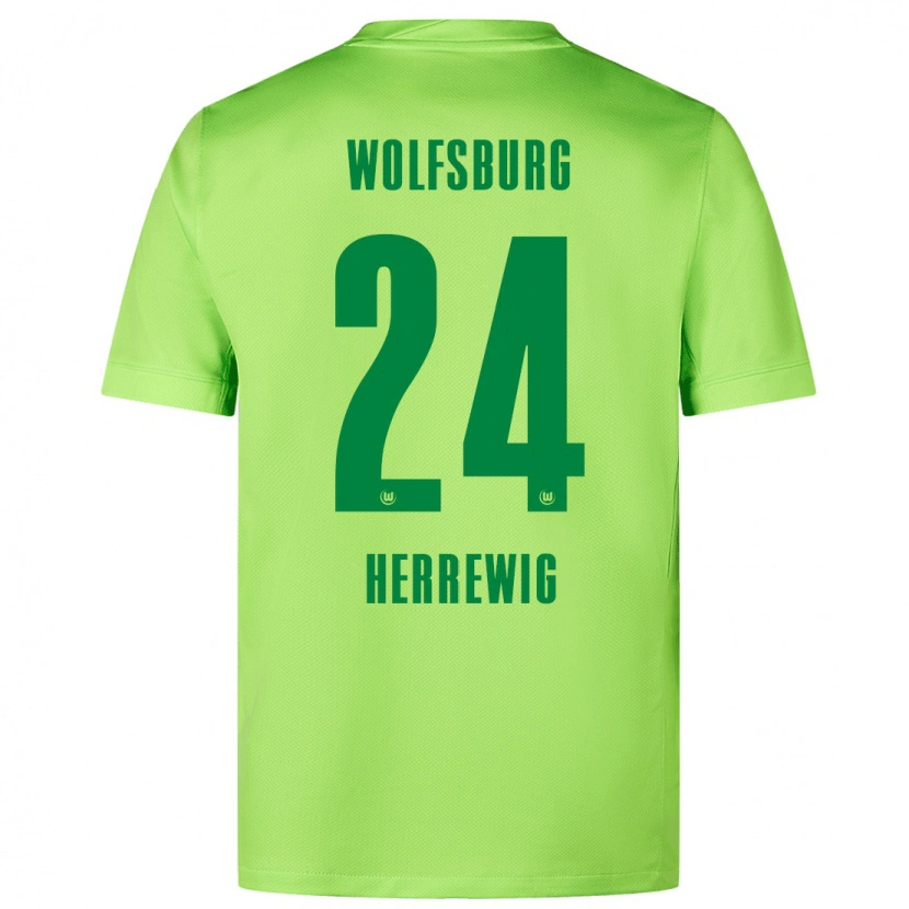 DanxenメンズMax Herrewig#24蛍光グリーンホームシャツ2024/25ジャージーユニフォーム
