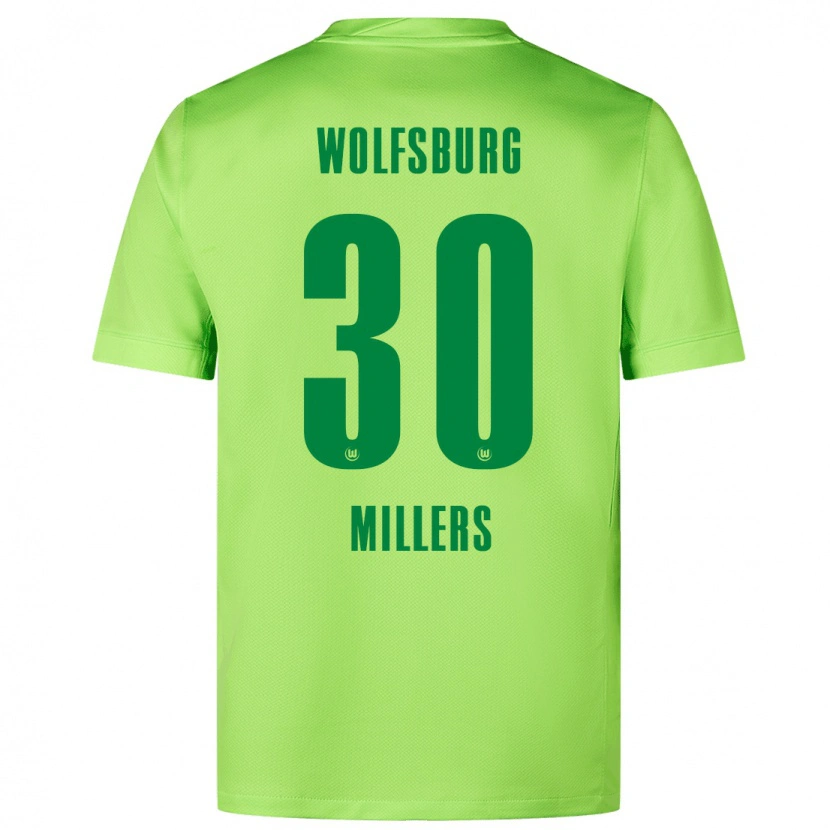 DanxenメンズKristers Millers#30蛍光グリーンホームシャツ2024/25ジャージーユニフォーム