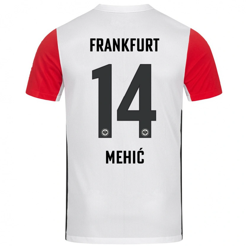 DanxenメンズLiam Mehić#14白 赤ホームシャツ2024/25ジャージーユニフォーム