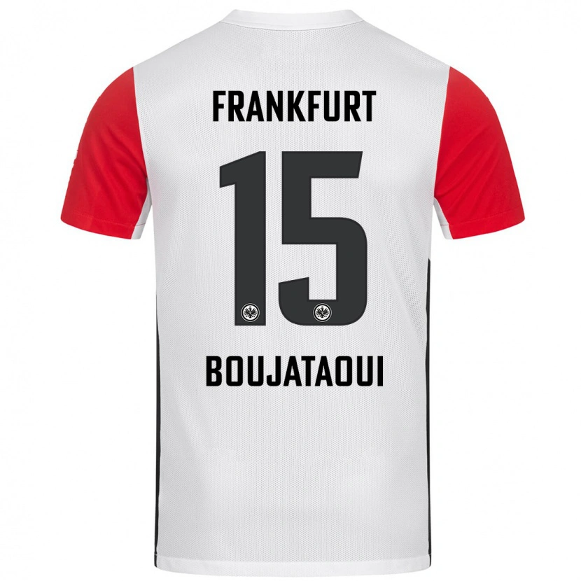 DanxenメンズTarik Boujataoui#15白 赤ホームシャツ2024/25ジャージーユニフォーム