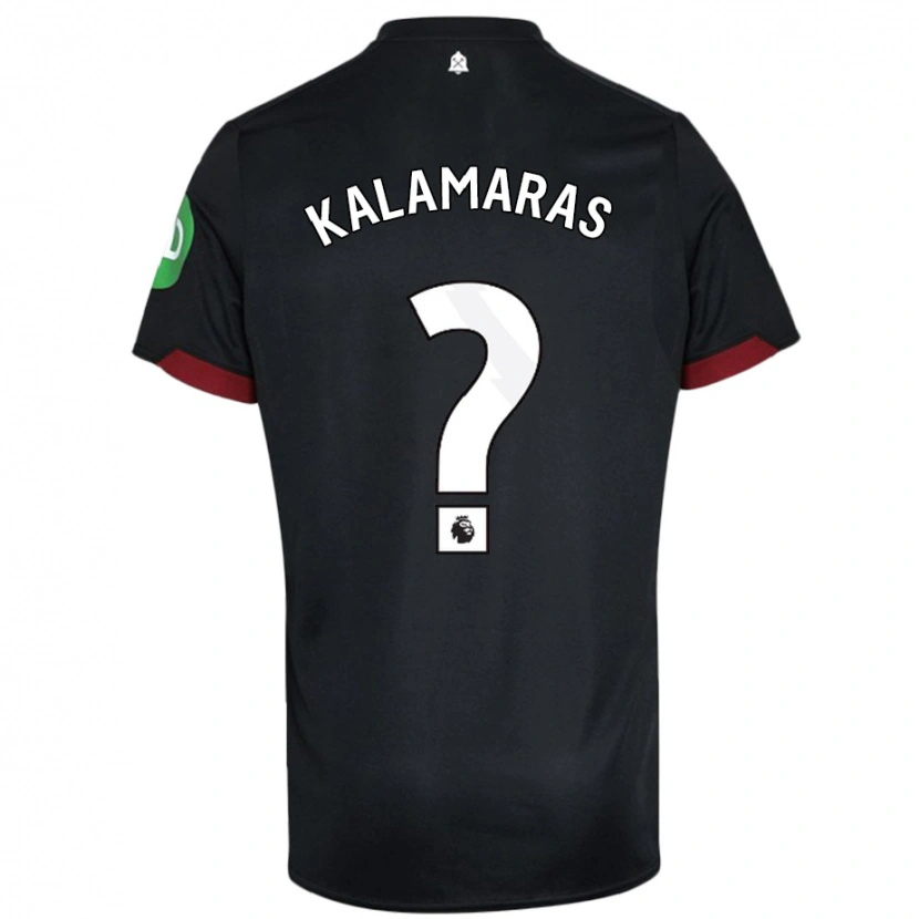 DanxenメンズPablo Kalamaras#0黒 白アウェイシャツ2024/25ジャージーユニフォーム
