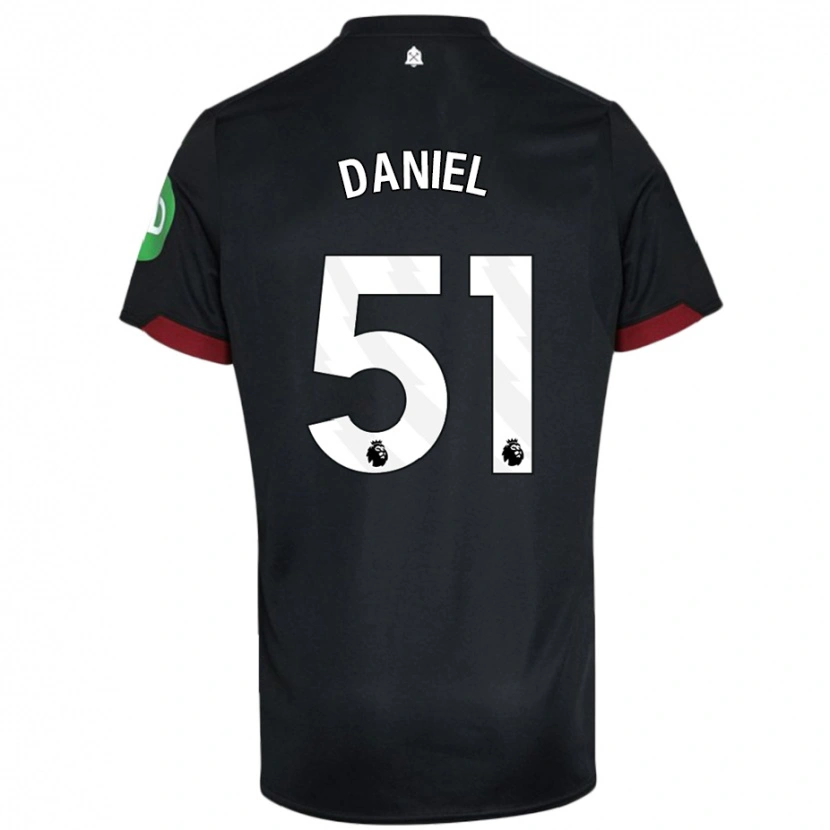Danxenメンズダニエル・チェスターズ#51黒 白アウェイシャツ2024/25ジャージーユニフォーム