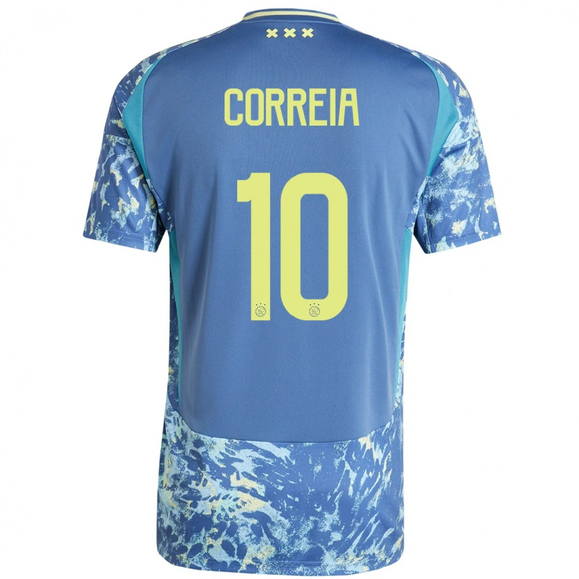 DanxenメンズTim Correia#10灰青黄アウェイシャツ2024/25ジャージーユニフォーム