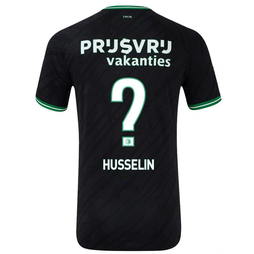 DanxenメンズMatéo Husselin#0黒緑アウェイシャツ2024/25ジャージーユニフォーム