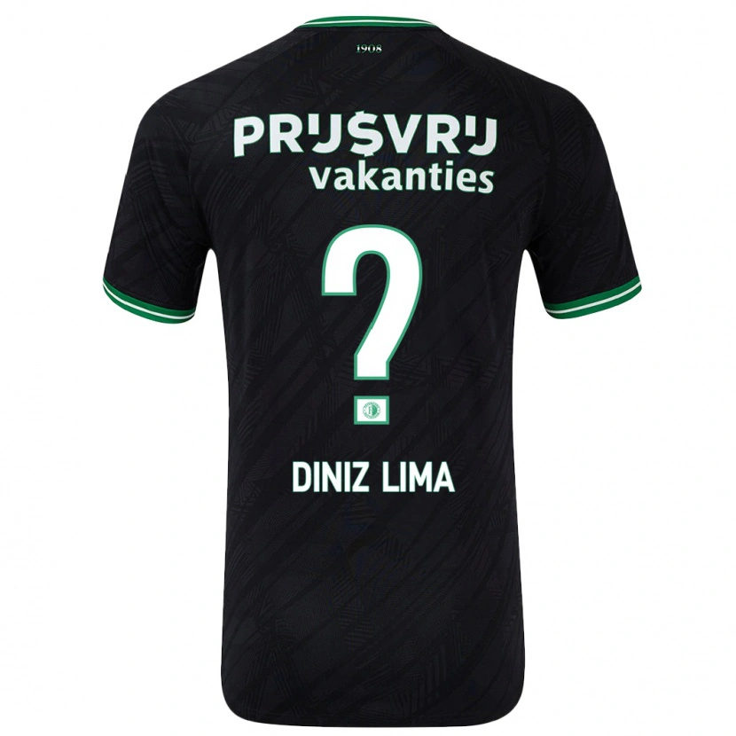 DanxenメンズLucas Diniz Lima#0黒緑アウェイシャツ2024/25ジャージーユニフォーム