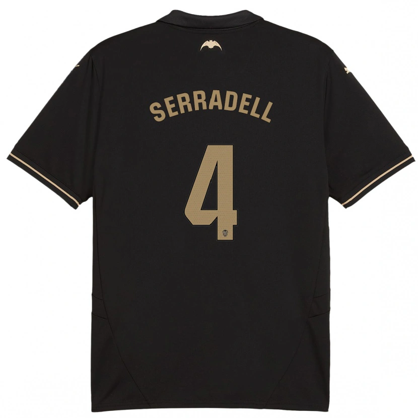 DanxenメンズÁlex Serradell#4黒アウェイシャツ2024/25ジャージーユニフォーム