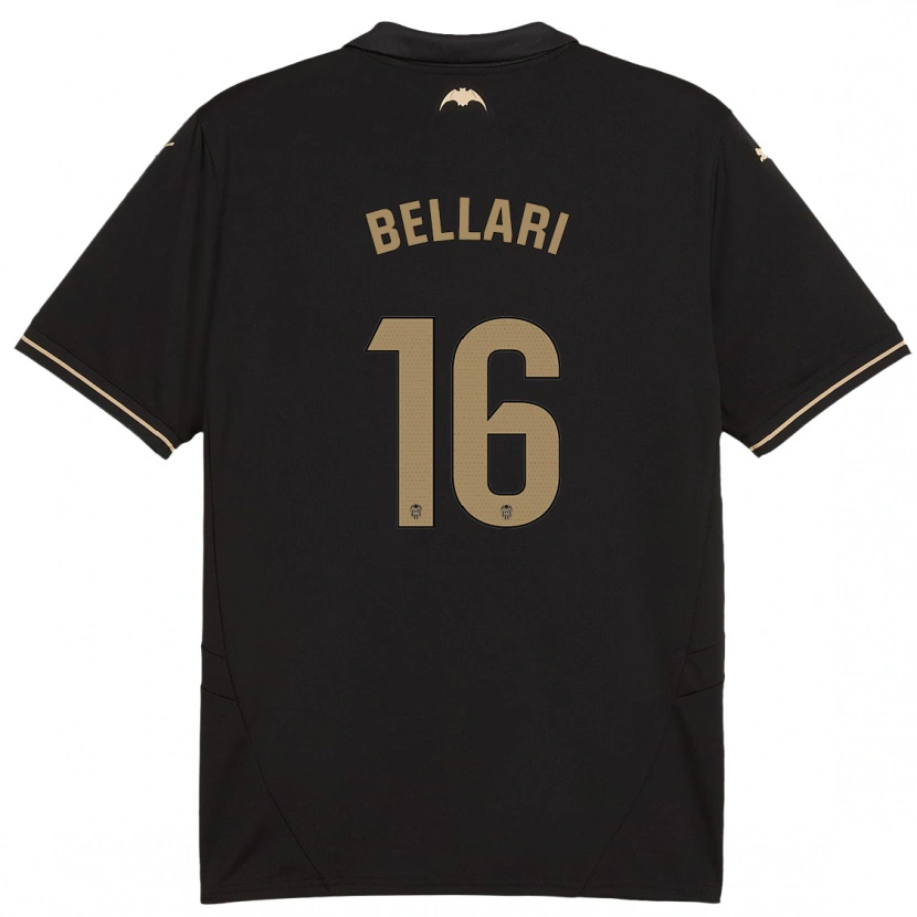 DanxenメンズHamza Bellari#16黒アウェイシャツ2024/25ジャージーユニフォーム