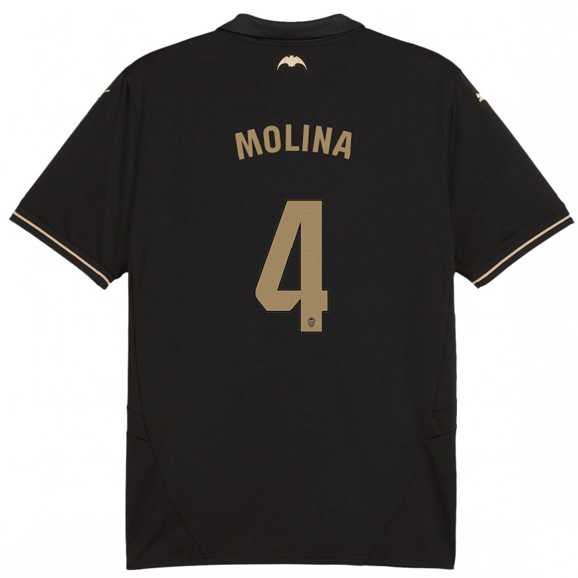 DanxenメンズMaría Molina#4黒アウェイシャツ2024/25ジャージーユニフォーム