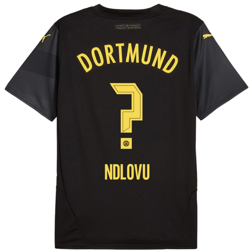 DanxenメンズDesmond Ndlovu#0黒 黄アウェイシャツ2024/25ジャージーユニフォーム
