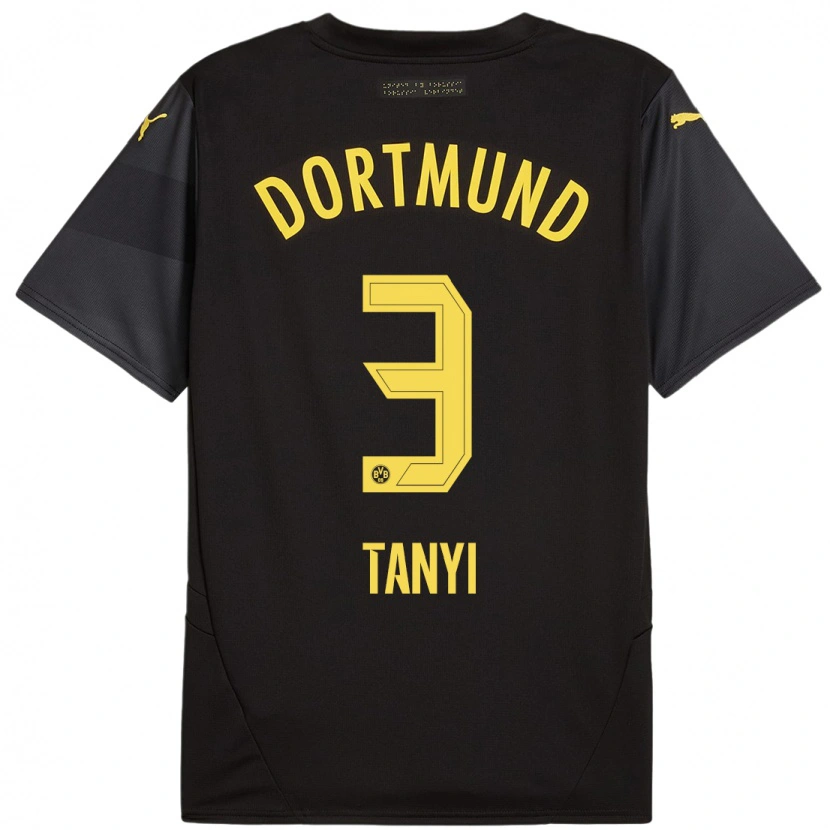 DanxenメンズPaul Tanyi#3黒 黄アウェイシャツ2024/25ジャージーユニフォーム