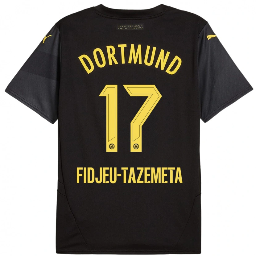 DanxenメンズThierry Fidjeu-Tazemeta#17黒 黄アウェイシャツ2024/25ジャージーユニフォーム
