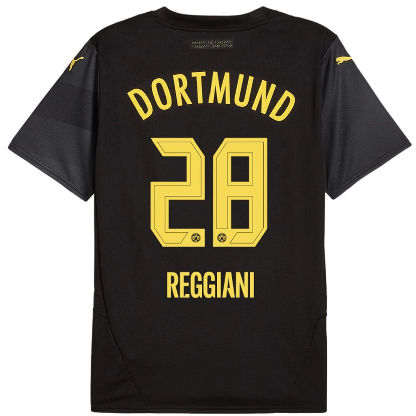 DanxenメンズLuca Reggiani#28黒 黄アウェイシャツ2024/25ジャージーユニフォーム