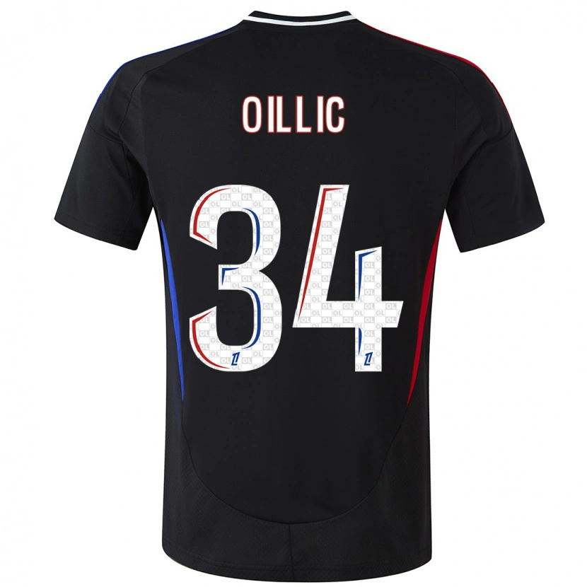 DanxenメンズLaureen Oillic#34黒アウェイシャツ2024/25ジャージーユニフォーム